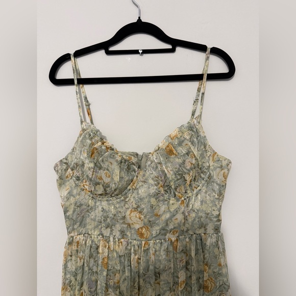 Molly Green Medium Augusta Floral Maxi Dress Adjustable Straps NWT - Picture 5 of 7